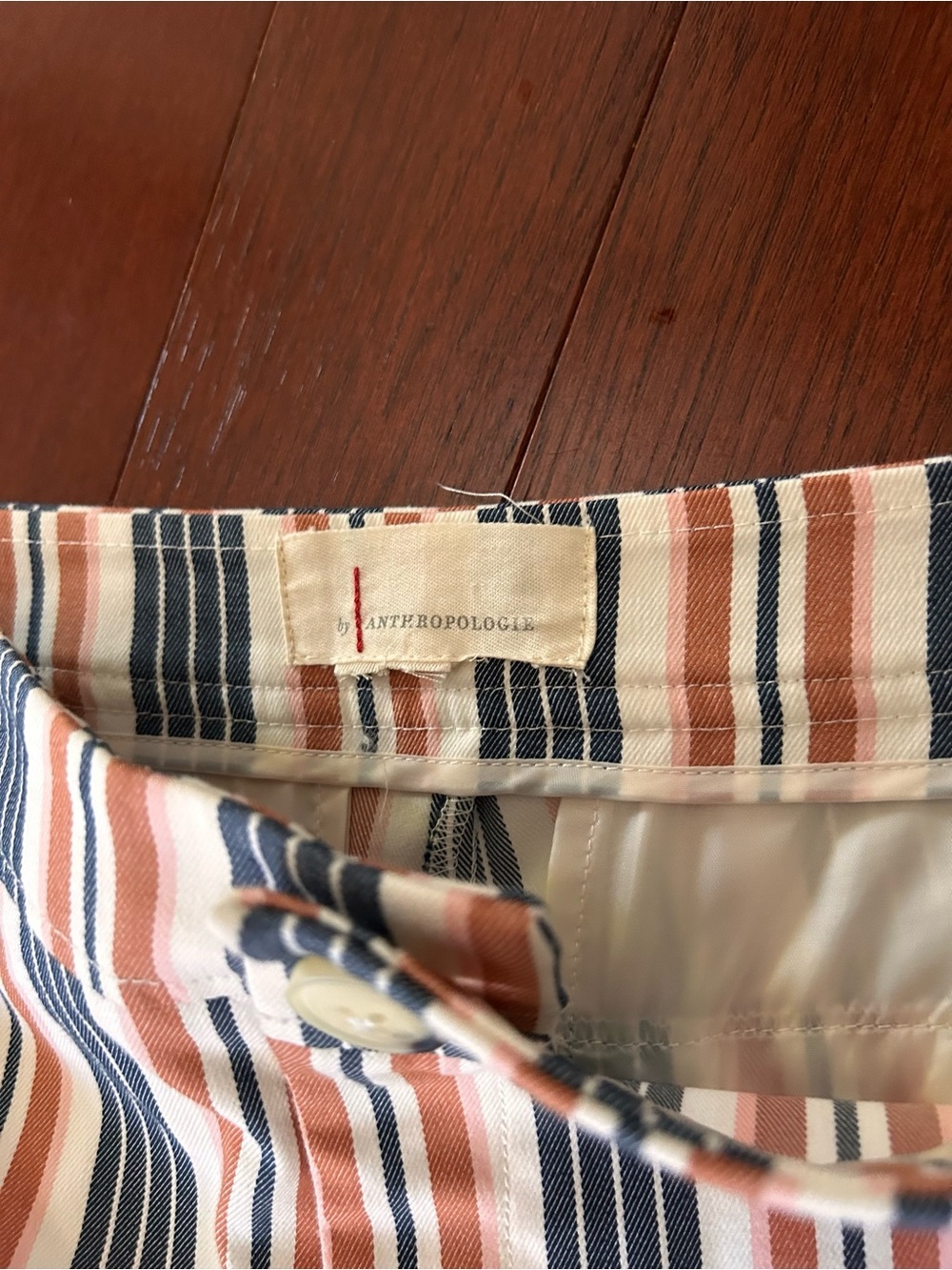 Anthropologie Low-Rise Striped Flare Pants Size 6 excellent - Picture 5 of 13